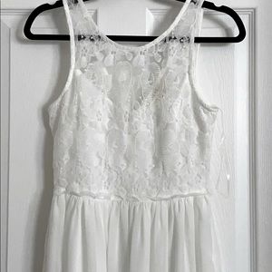 White Short Flowy Dress